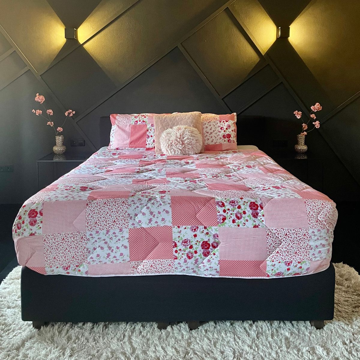 Zelesta Wonderbed 4 Seasons Double - Patchwork Pink XL