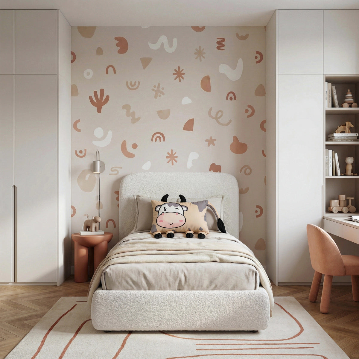 Hoofdkussen Kids Koosje Koe - Grijs/Beige