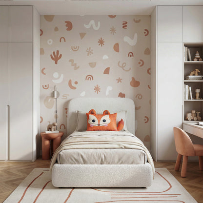 Hoofdkussen Kids Vinnie Vos - Oranje/Beige