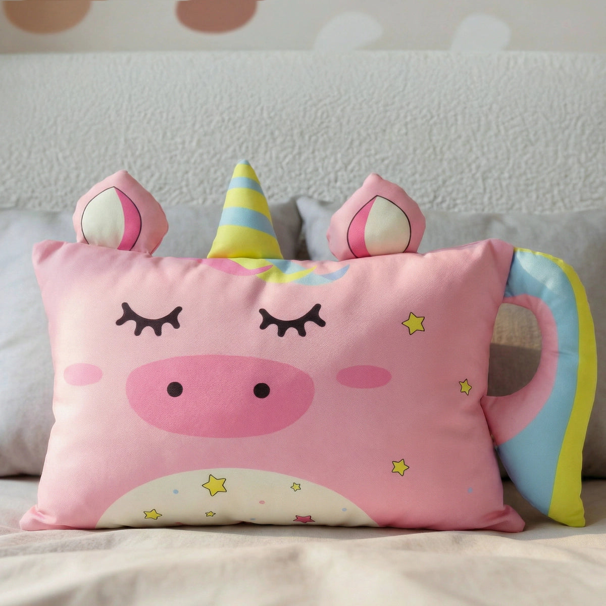 Hoofdkussen Kids Luna Eenhoorn - Roze