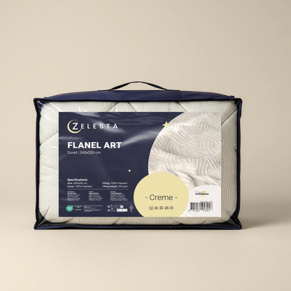 Zelesta Flanel Art - Creme
