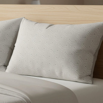 Zelesta Flanel Art Kussenslopen set van 2 - Taupe & Grijs