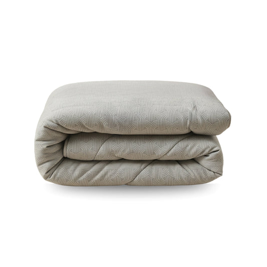 Zelesta Flanel Art - Taupe & Grijs