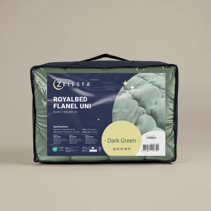 Zelesta Flanel Uni - Donker Groen
