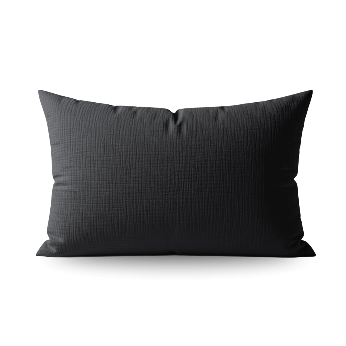 Japandibed Katoen Mousseline Kussensloop Set van 2 - Anthracite