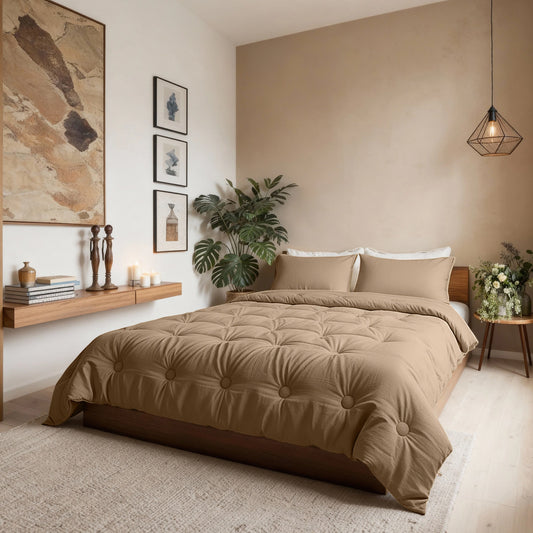 Zelesta Japandibed Katoen Mousseline - Brown