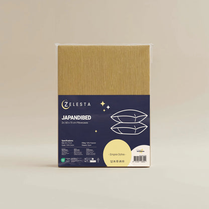 Japandibed Katoen Mousseline Kussensloop Set van 2 - Ochre
