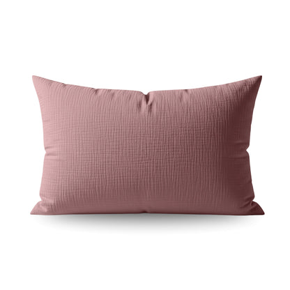 Japandibed Katoen Mousseline Kussensloop Set van 2 - Old Pink