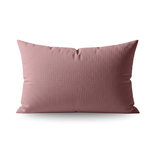 Japandibed Katoen Mousseline Kussensloop Set van 2 - Old Pink