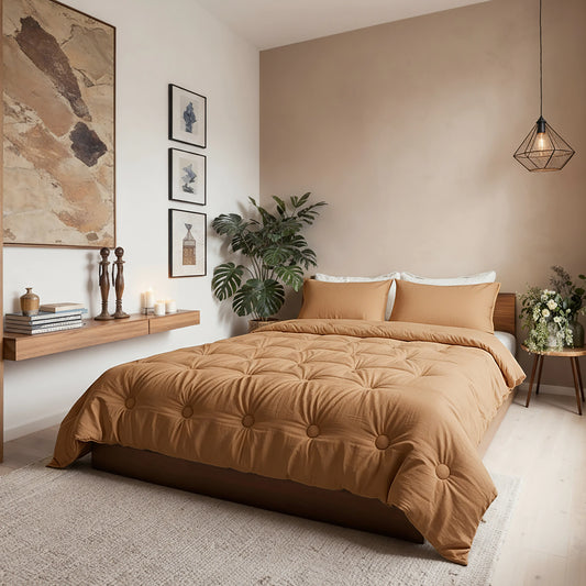 Zelesta Japandibed Katoen Mousseline - Terra