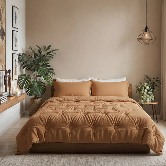 Zelesta Japandibed Katoen Mousseline - Terra