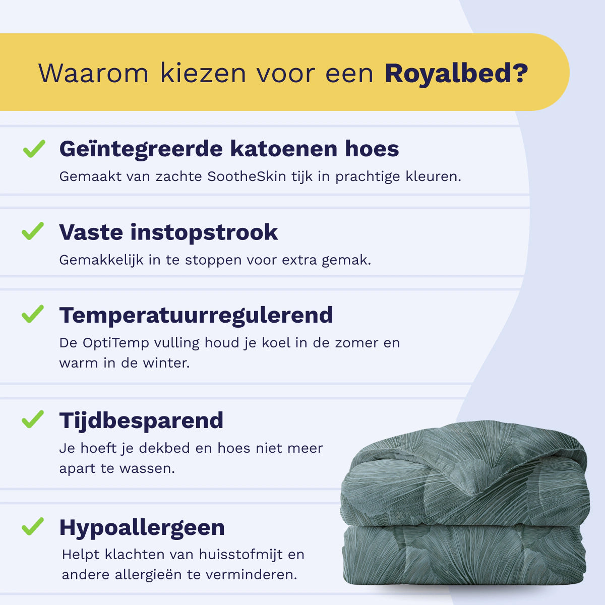 Zelesta Royalbed Katoen - Botanical Green-Zelesta.nl