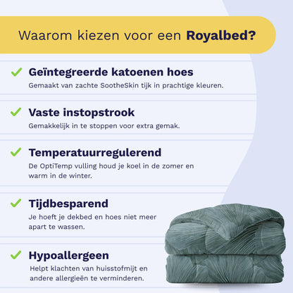 Zelesta Royalbed Katoen - Botanical Green-Zelesta.nl