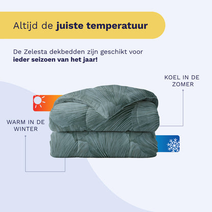 Zelesta Royalbed Katoen - Botanical Green-Zelesta.nl
