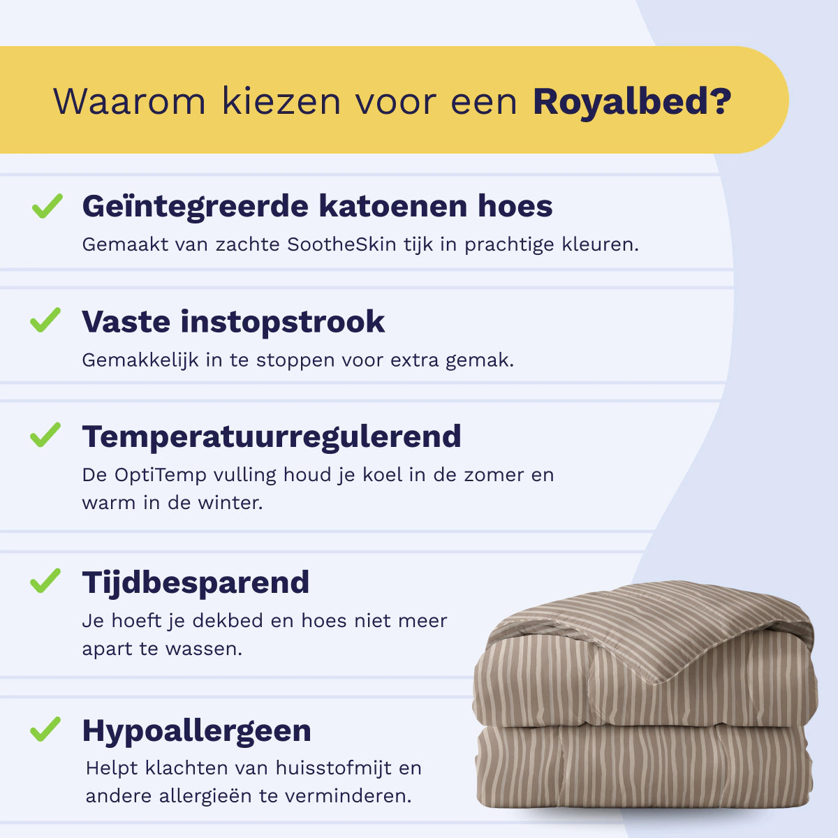 Zelesta Royalbed Katoen - Brown Stripes-Zelesta.nl