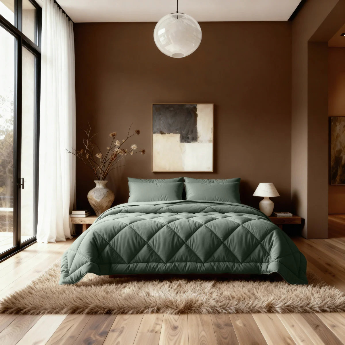 Zelesta Comfort Uni Diamond Duvet - Green