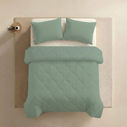 Zelesta Special Mousseline Zomerdekbed - Eucalyptusgroen