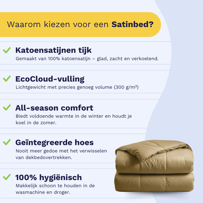 Zelesta Satinbed Katoen - Original Oker