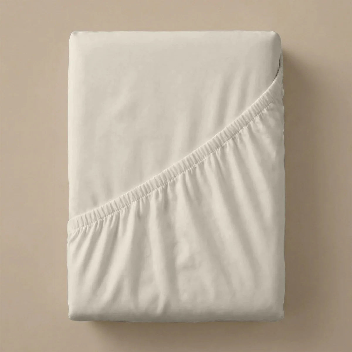 Zelesta Special Cooling Serene Fitted Sheet in Cream White on a white background