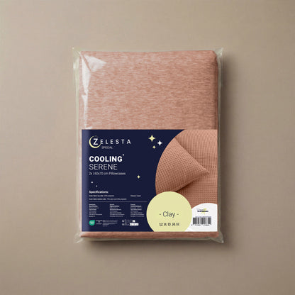 Zelesta Special Cooling Serene Kussensloop set van 2 - Terracottaroze