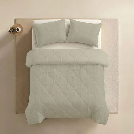 Zelesta Special Seersucker Pillowcase Set Of 2 - Almond Milk Beige