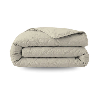 Zelesta Special Seersucker Zomerdekbed - Amandelmelk Beige