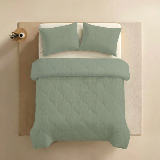 Zelesta Special Seersucker Pillowcase Set Of 2 - Sage Green