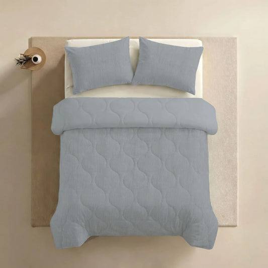 Zelesta Special Seersucker Kussensloop Set Van 2 - Pearlescent Blauw