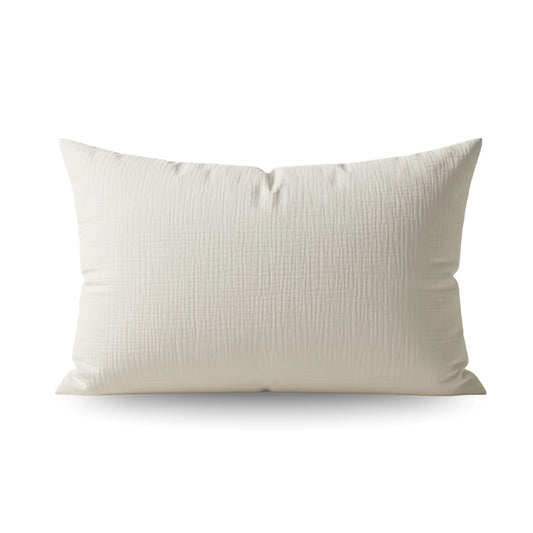 Teddy Katoen Mousseline  Kussensloop Set van 2 - Beige