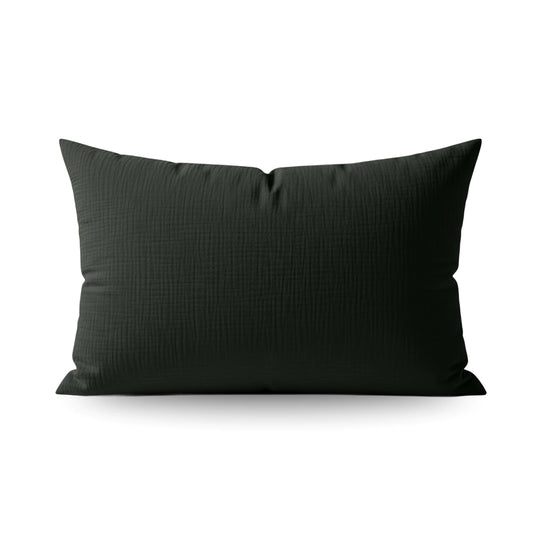 Teddy Katoen Mousseline Kussensloop Set van 2 - Green