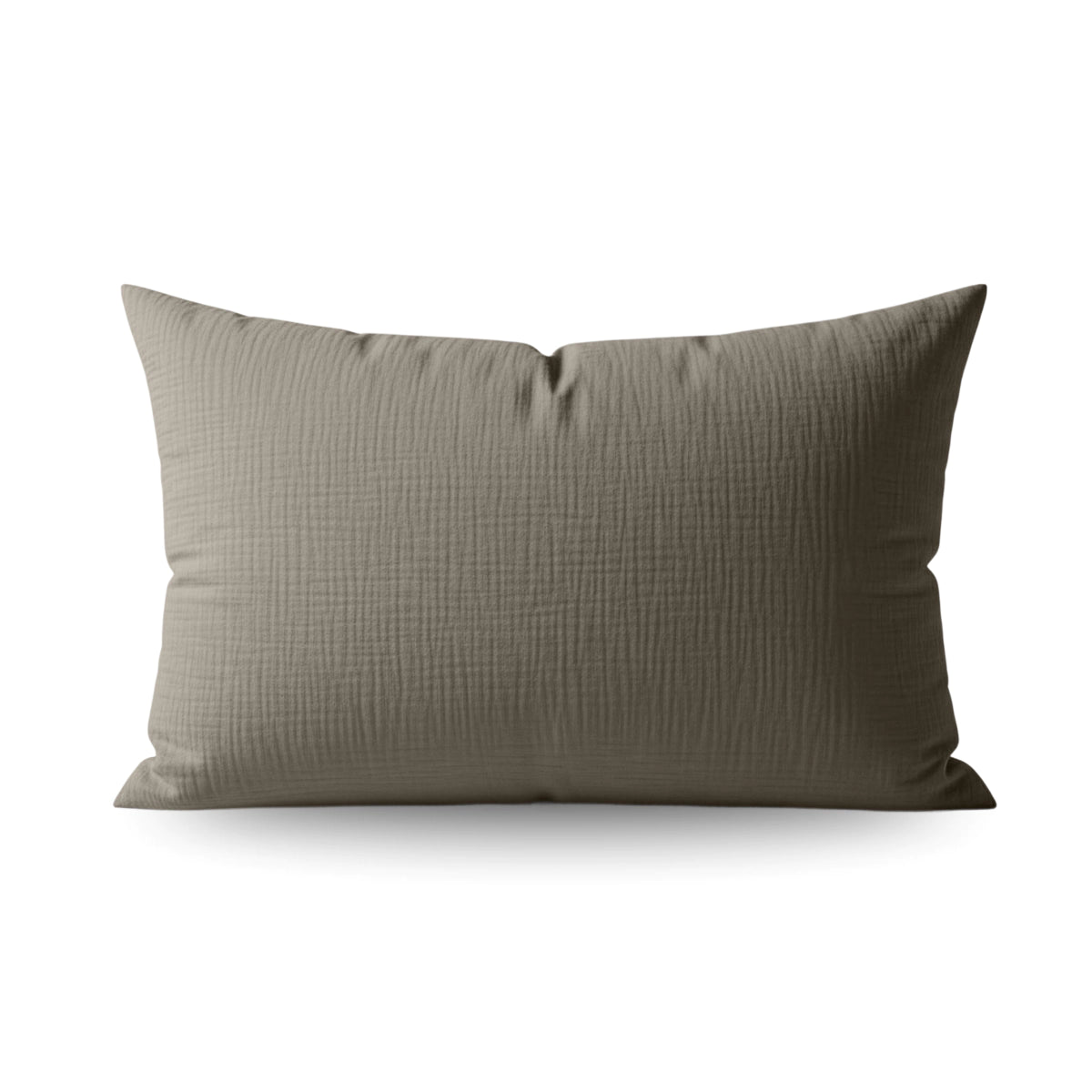 Teddy Katoen Mousseline Kussensloop Set van 2 - Taupe