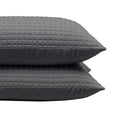 Zelesta Teddy Check Kussensloop Set van 2 - Anthracite
