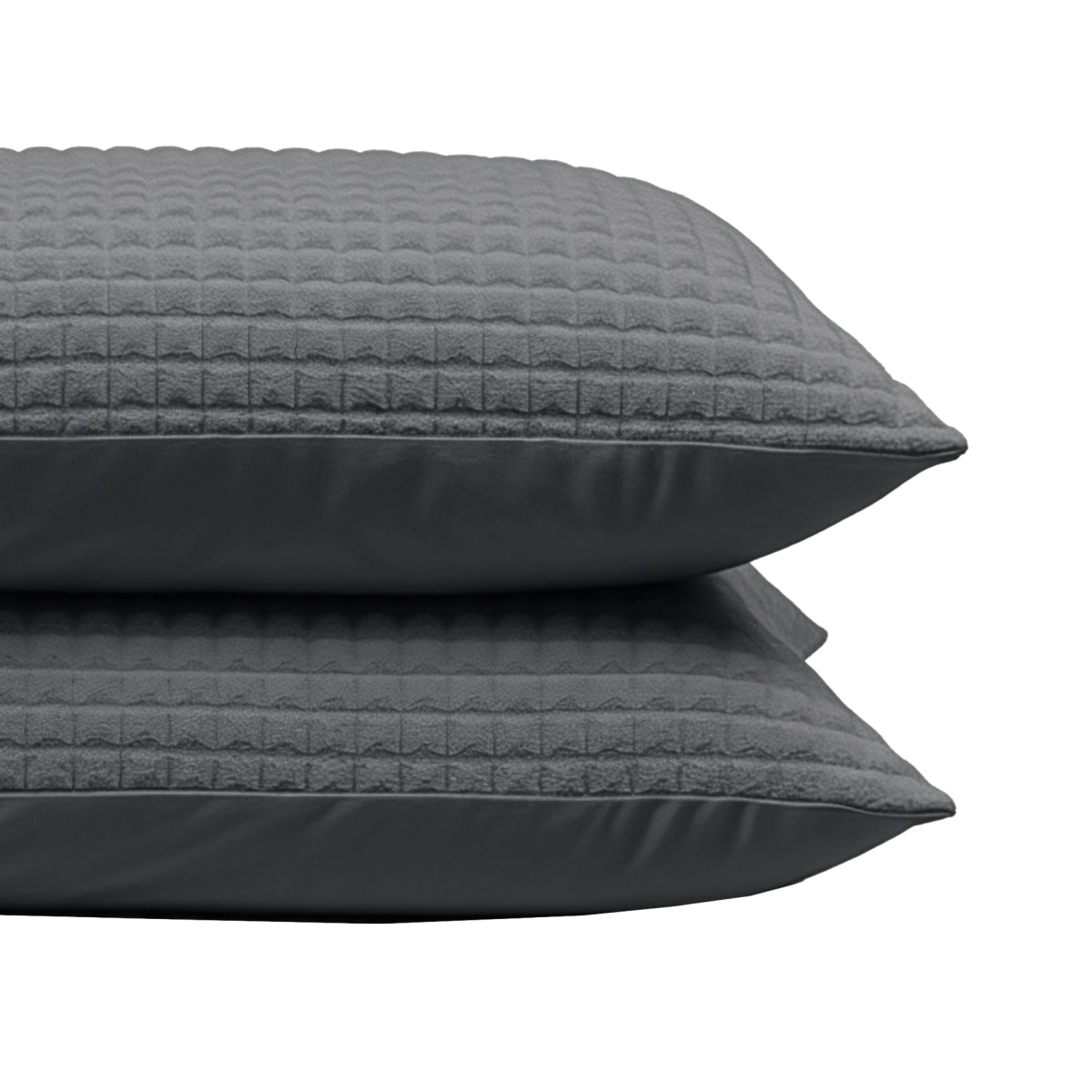 Zelesta Teddy Check Kussensloop Set van 2 - Anthracite