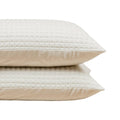 Zelesta Teddy Check Kussensloop Set van 2 - Créme