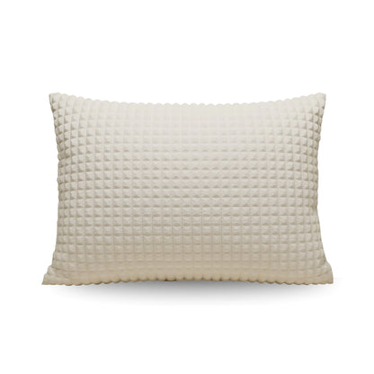 Zelesta Teddy Check Kussensloop Set van 2 - Créme