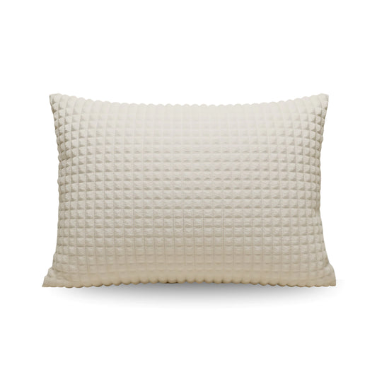 Zelesta Teddy Check Kussensloop Set van 2 - Créme