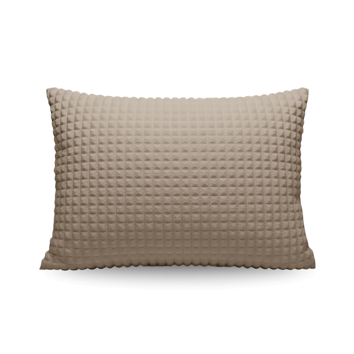 Zelesta Teddy Check Kussensloop Set van 2 - Taupe