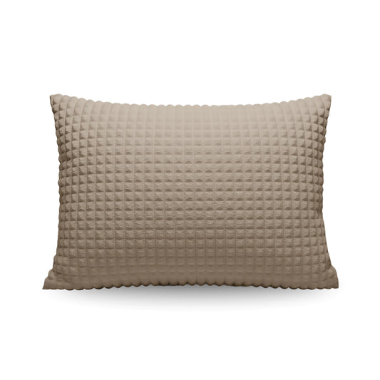 Zelesta Teddy Check Kussensloop Set van 2 - Taupe