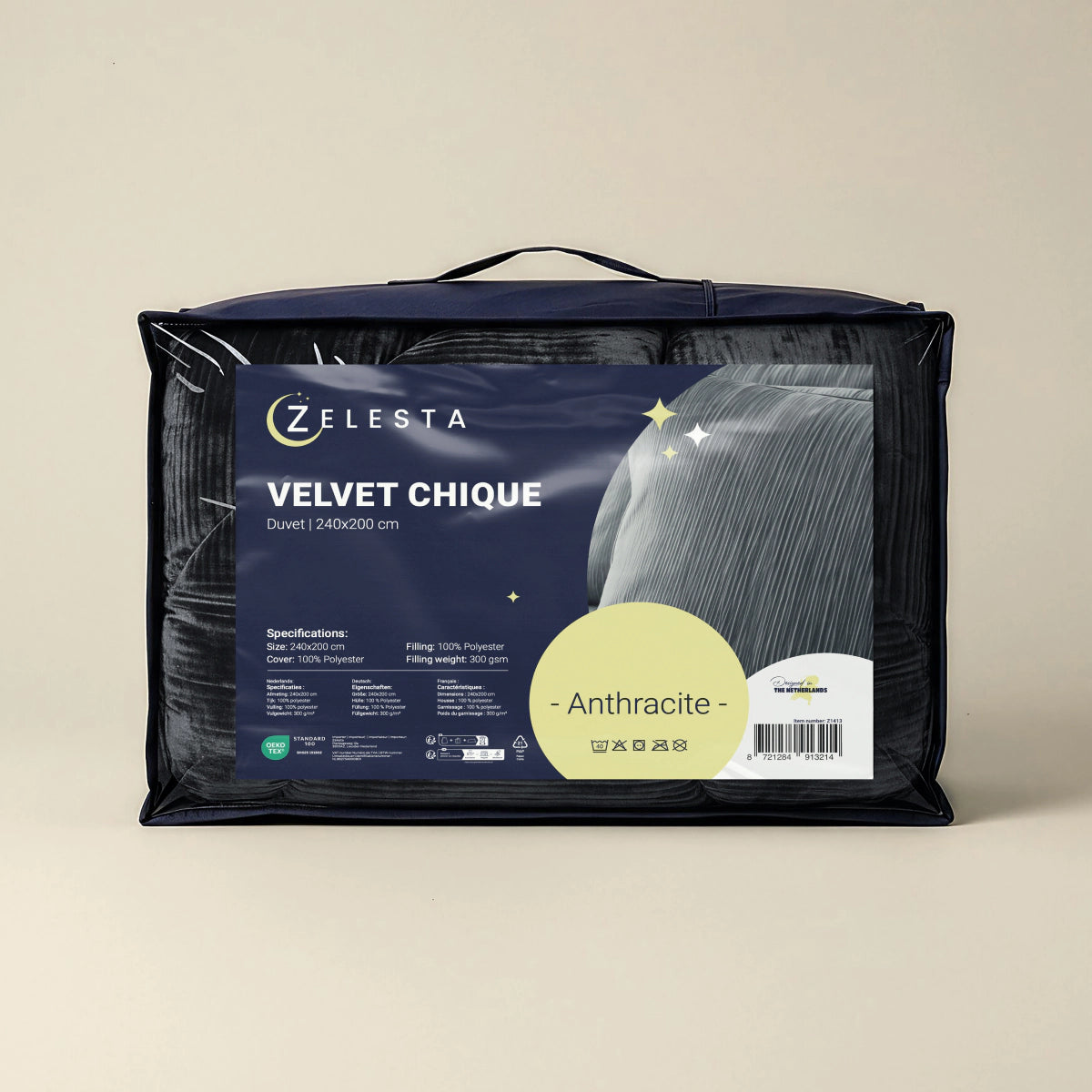 Zelesta Velvetbed Chique - Anthracite