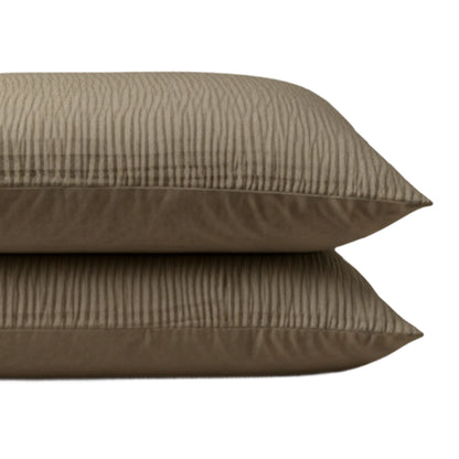 Zelesta Velvetbed Chique Kussensloop Set van 2 - Taupe