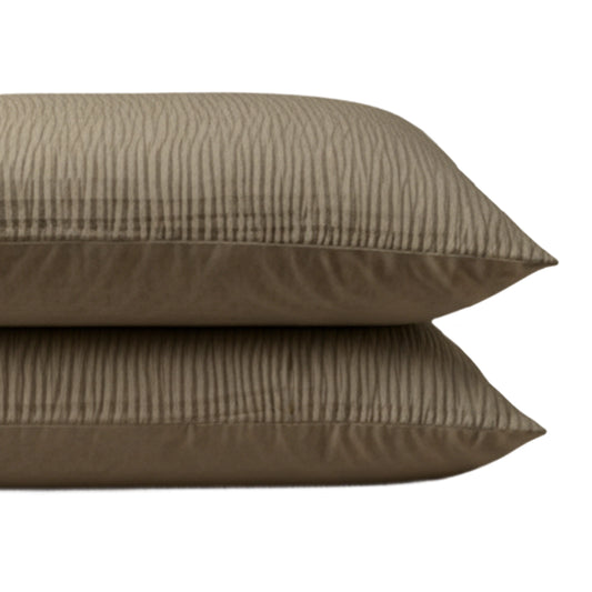 Zelesta Velvetbed Chique Kussensloop Set van 2 - Taupe