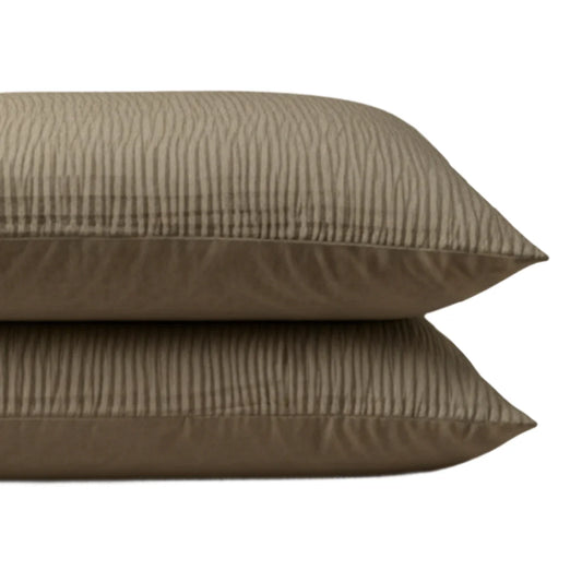 Zelesta Special Velvet Chic Pillowcase Set Of 2 - Taupe