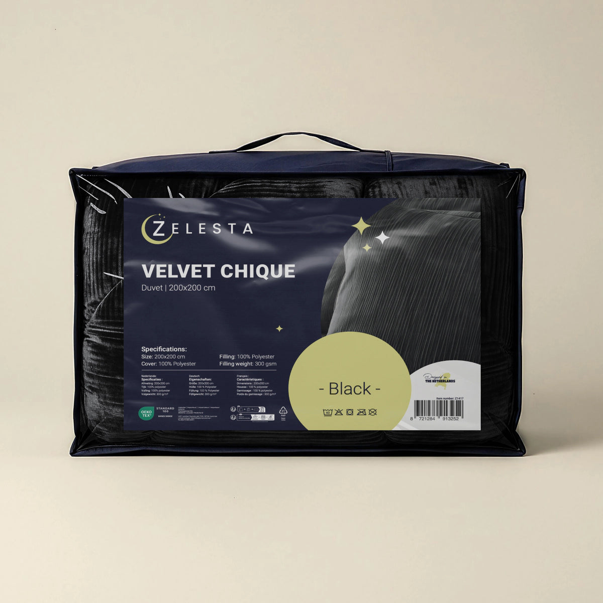 Zelesta Velvetbed Chique - Black