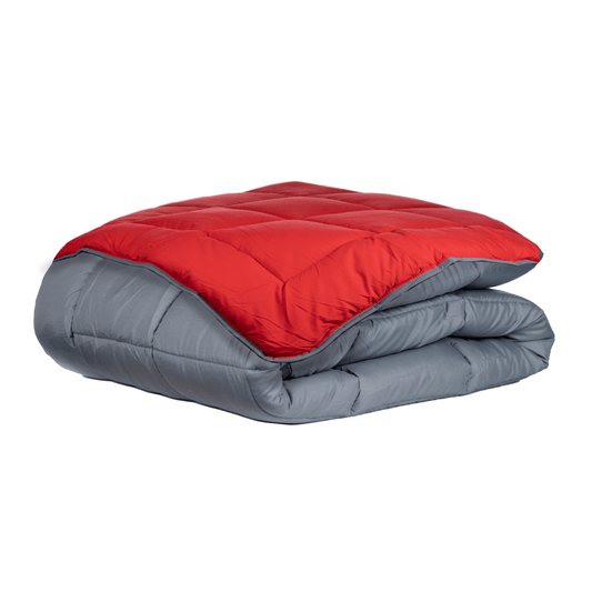 Zelesta Everyday Duo Duvet - Anthracite & Red
