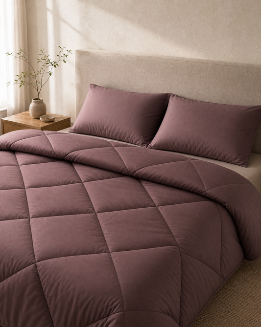 Zelesta Comfort Uni Diamond Pillowcases Set Of 2 - Bordeaux