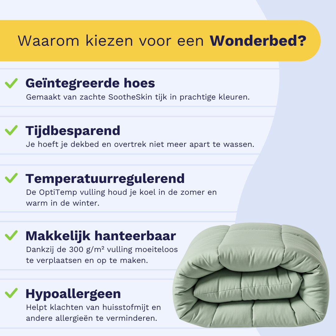 Zelesta Wonderbed Katoen - Natural Green