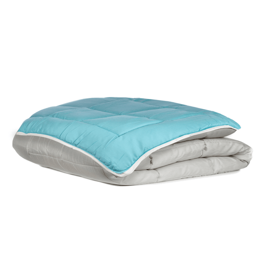 Zelesta Everyday Duo Duvet - Light Grey & Sea Green