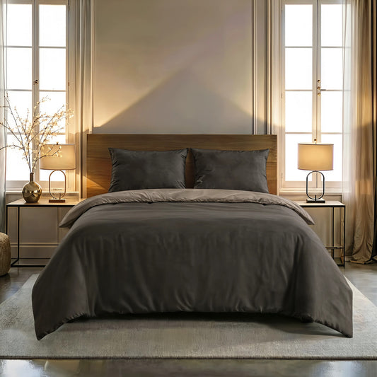 Zelesta Pure Duo Seamless Cotton Duvet - Black & Anthracite