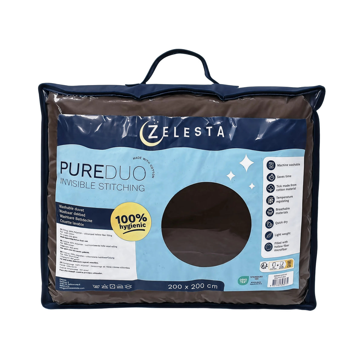 Zelesta Pure Duo Seamless Cotton Duvet - Black & Anthracite