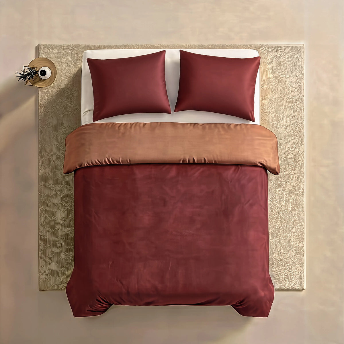 Zelesta Pure Duo Seamless Cotton Pillowcase Set Of 2 - Red